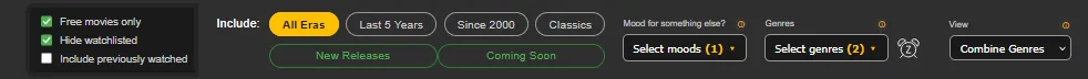 The filter bar on the For You page