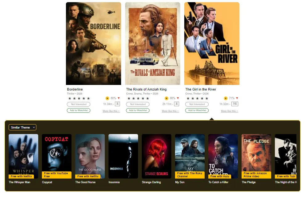 More like this, showing similar movies
